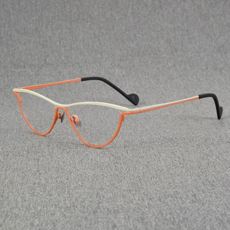 Nobler Unisex Full Rim Large Cat Eye Titanium Eyeglasses 185748 Full Rim Nobler C4