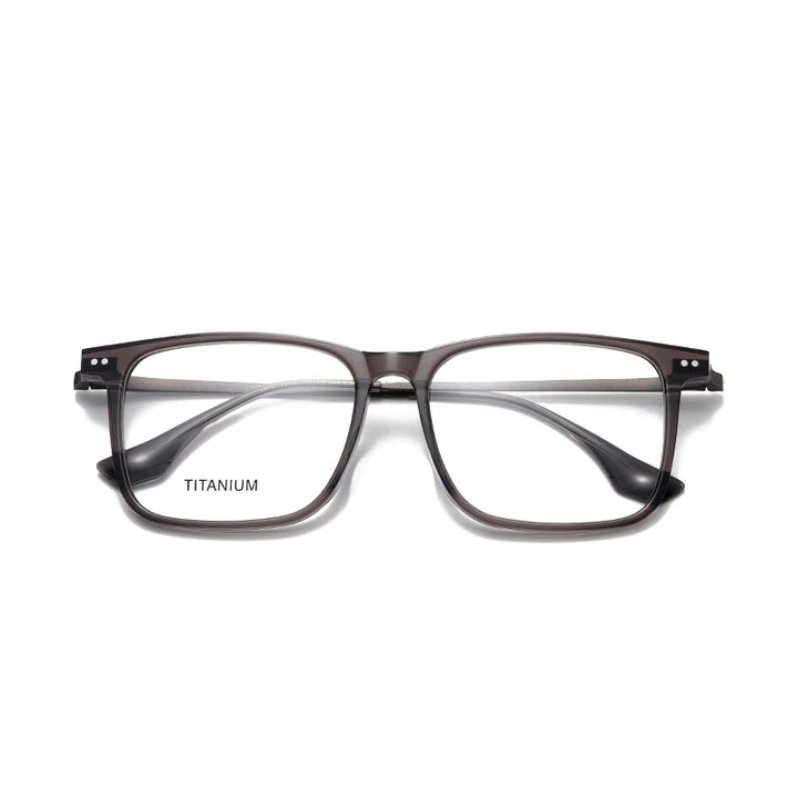 Nobler Unisex Full Rim Square Acetate Titanium Eyeglasses 396102