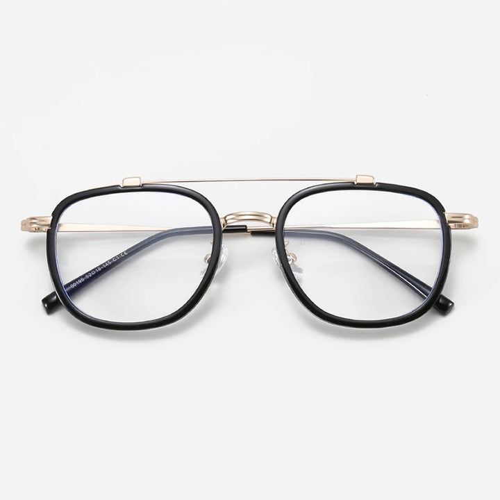 Xbora Unisex Full Rim Square Tr 90 Alloy Double Bridge Eyeglasses 44195