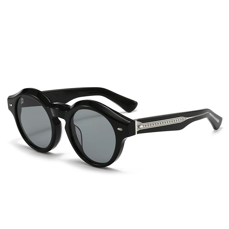 Nobler Women's Full Rim Round Cat Eye Acetate Polarized Sunglasses 5493 Sunglasses Nobler C6