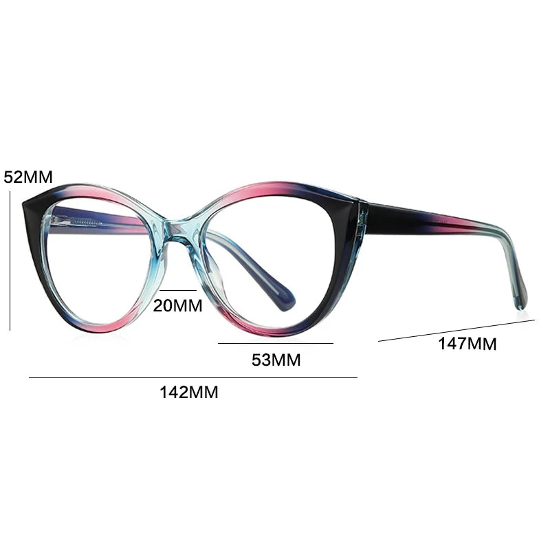 Gatenac Women's Full Rim Cat Eye Tr 90 Titanium Reading Glasses Gx2145