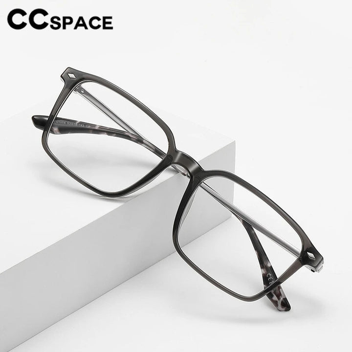 CCspace Women's Full Rim Square Tr 90 Titanium Reading Glasses 802567