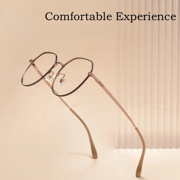 Yimaruili Unisex Full Rim Polygon Titanium Eyeglasses Y0847 Full Rim Yimaruili Eyeglasses