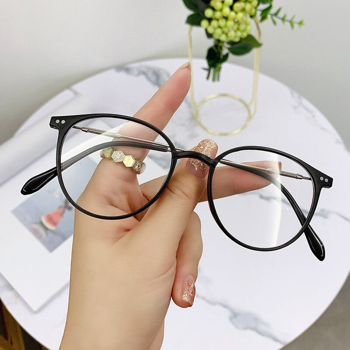 CCspace Unisex Full Rim Square Tr 90 Alloy Reading Glasses 56225 Reading Glasses CCspace MatteBlack 0