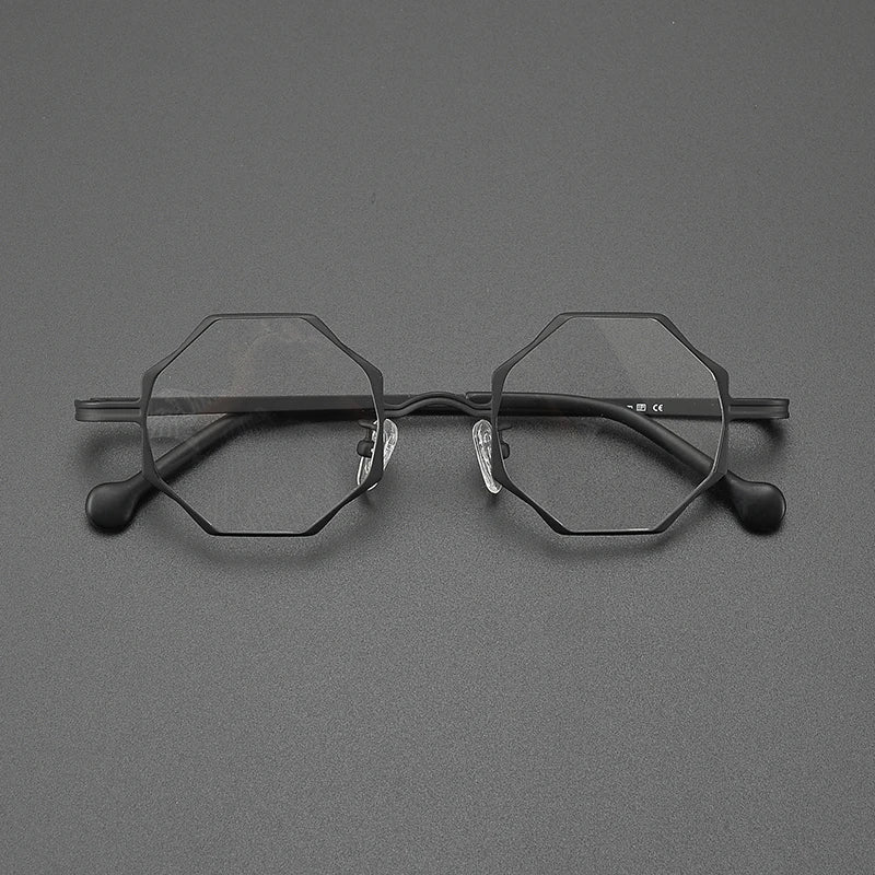 Nobler Women's Full Rim Polygon Titanium Eyeglasses 185849 Full Rim Nobler C6