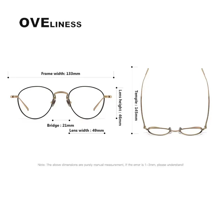 Oveliness Women's Full Rim Oval Round Titanium Eyeglasses 63096