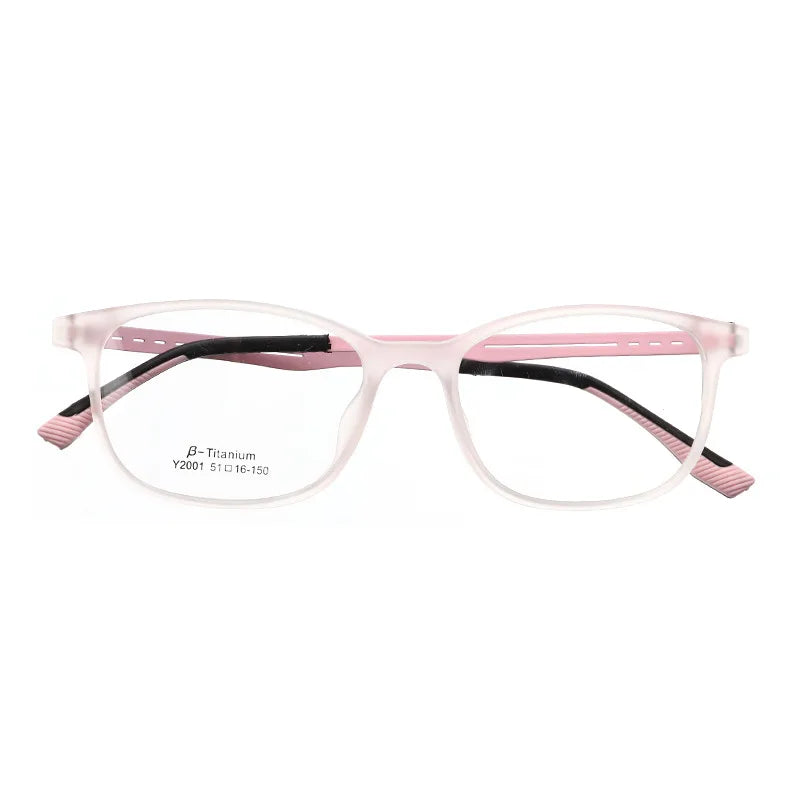 Xbora Unisex Full Rim Square Tr 90 Titanium Eyeglasses 2001