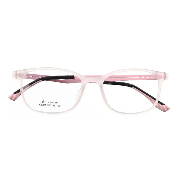 Xbora Unisex Full Rim Square Tr 90 Titanium Eyeglasses 2001