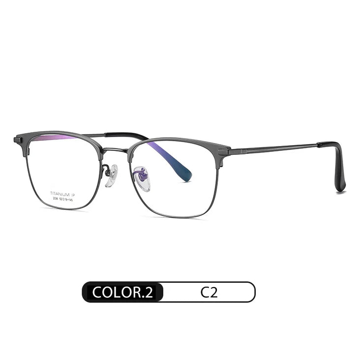 Hotochki Unisex Full Rim Square Tr 90 Titanium Eyeglasses 412036