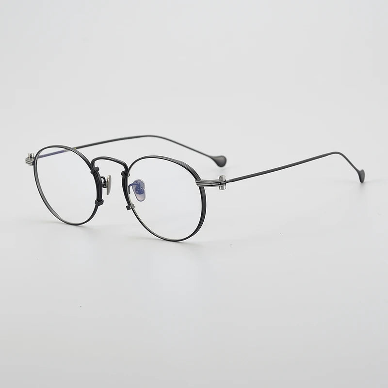 Muzz Unisex Full Rim Round Titanium Eyeglasses 190068
