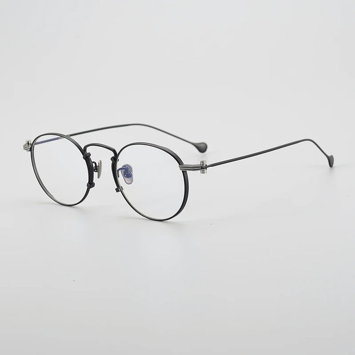 Muzz Unisex Full Rim Round Titanium Eyeglasses 190068