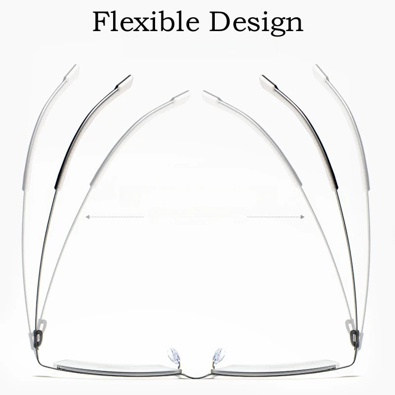 Yimaruli Unisex Semi Rim IP Titanium Square Eyeglasses 122As Semi Rim Yimaruili Eyeglasses
