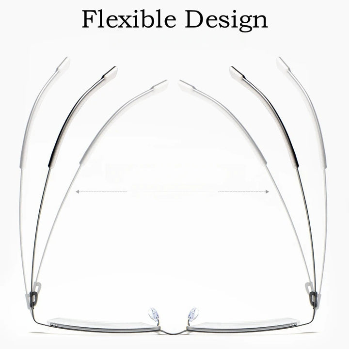 Yimaruli Unisex Semi Rim IP Titanium Square Eyeglasses 122As Semi Rim Yimaruili Eyeglasses