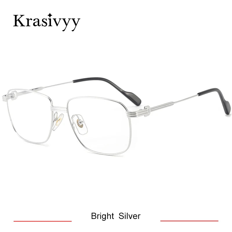 Krasivyy Women's Full Rim Polygon Square Titanium Eyeglasses 302940