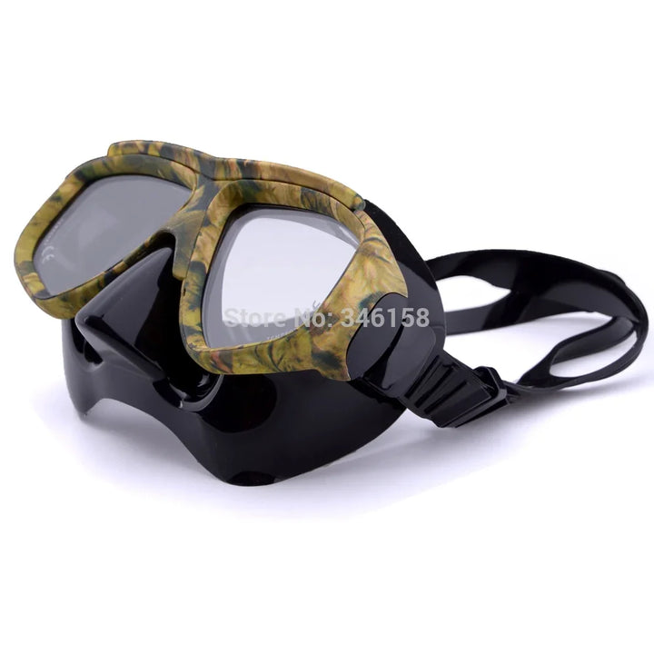 Aleefa Unisex Goggle Pc Silicone Tempered Glass Myopia Swim Mask 64923
