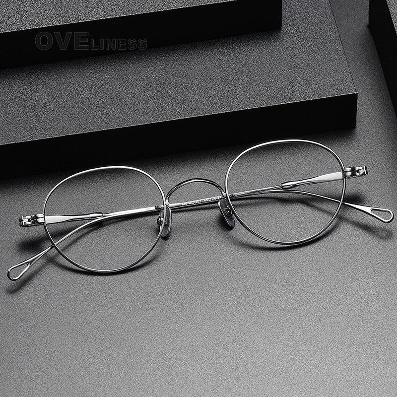 Oveliness Unisex Full Rim Oval Titanium Eyeglasses M002 Full Rim Oveliness   