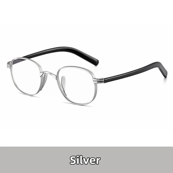 Kocolior Unisex Full Rim Round Titanium Hyperopic Reading Glasses 8017 Reading Glasses Kocolior