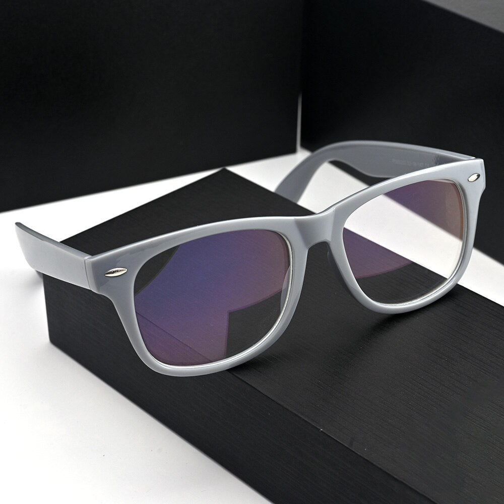 Cubojue Unisex Full Rim Square Tr 90 Presbyopic Reading Glasses 421852pa Reading Glasses Cubojue anti reflection 0 Gray