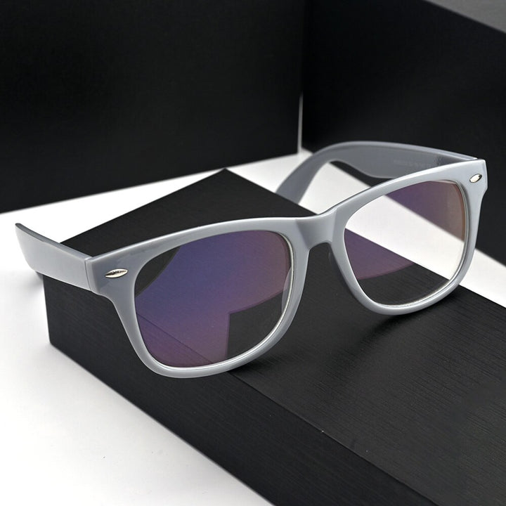 Cubojue Unisex Full Rim Square Tr 90 Presbyopic Reading Glasses 421852pa Reading Glasses Cubojue anti reflection 0 Gray