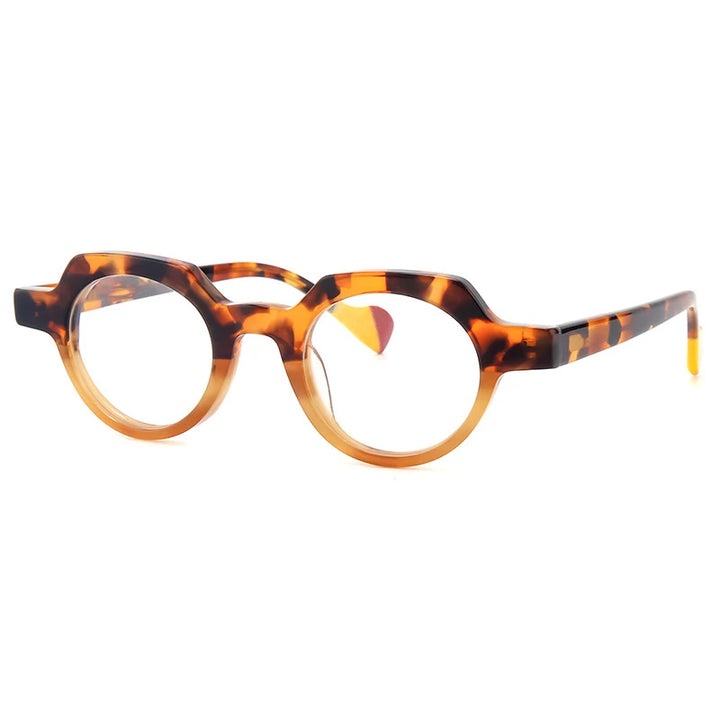 Gatenac Women's Full Rim Flat Top Oval Acetate Eyeglasses G56026