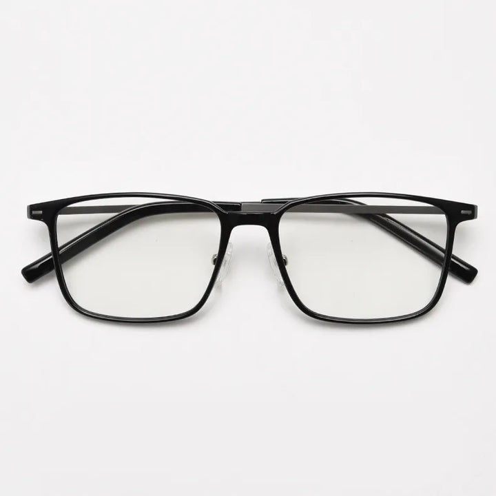 CCspace Unisex Full Rim Square Tr 90 Titanium Eyeglasses 56903 Full Rim CCspace C1BrightBlack