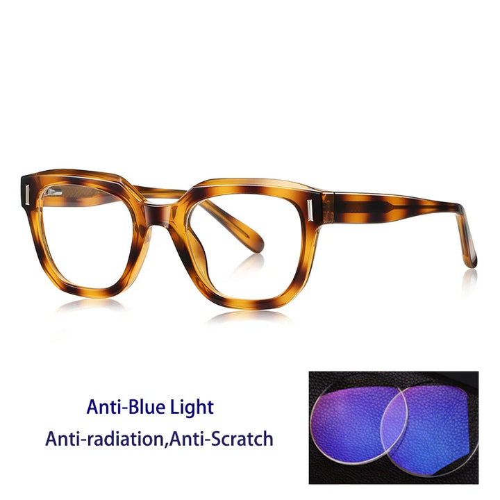 Kocolior Unisex Full Rim Square Tr 90 Alloy Reading Glasses 78009