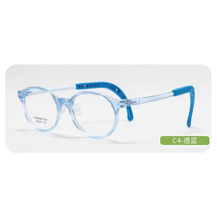 Zirosat Unisex Children's Full Rim Oval Tr 90 Silicone Eyeglasses 9911 Full Rim Zirosat C4