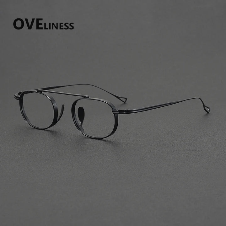 Oveliness Unisex Full Rim Square Double Bridge Titanium Eyeglasses 99504
