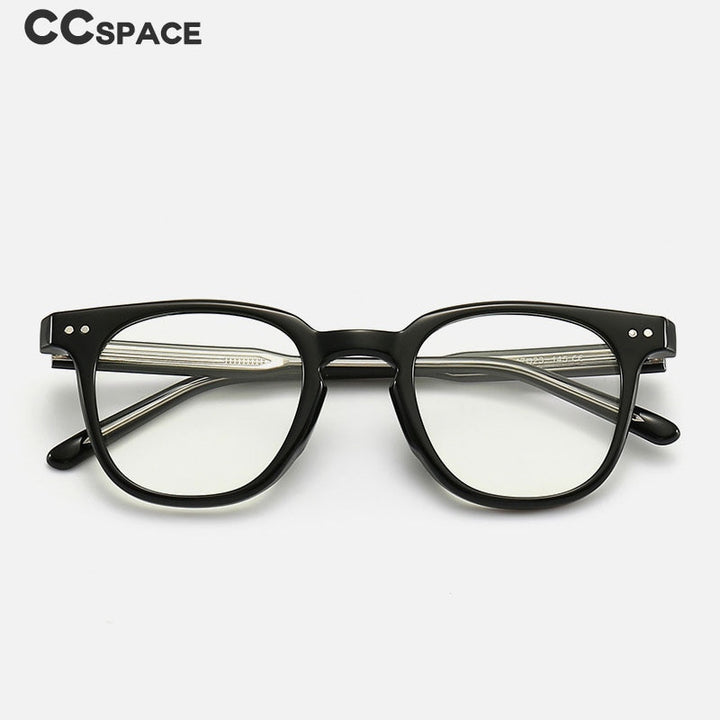 CCspace Unisex Round Square Tr 90 Titanium Eyeglasses 55917 Full Rim CCspace