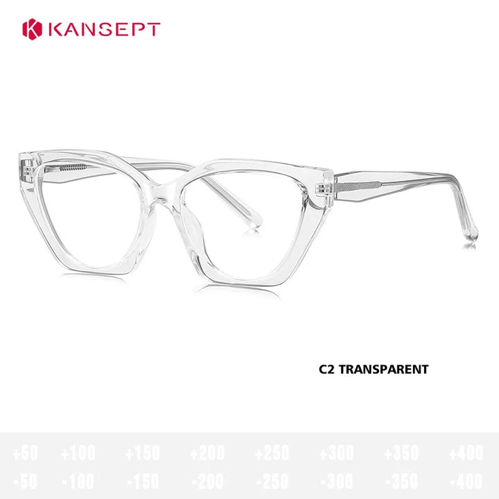 Kansept Women's Full Rim Cat Eye Tr 90 Alloy Reading Glasses 62036