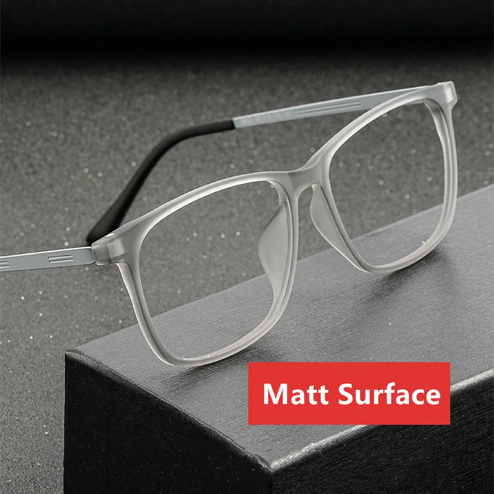 Kocolior Unisex Full Rim Square Tr 90 Titanium Hyperopic Reading Glasses 9825 Reading Glasses Kocolior