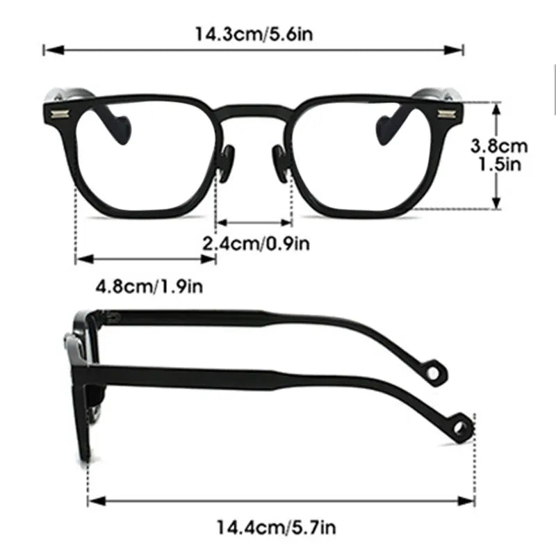 CCspace Unisex Full Rim Square Polycarbonate Reading Glasses R57195 Reading Glasses CCspace