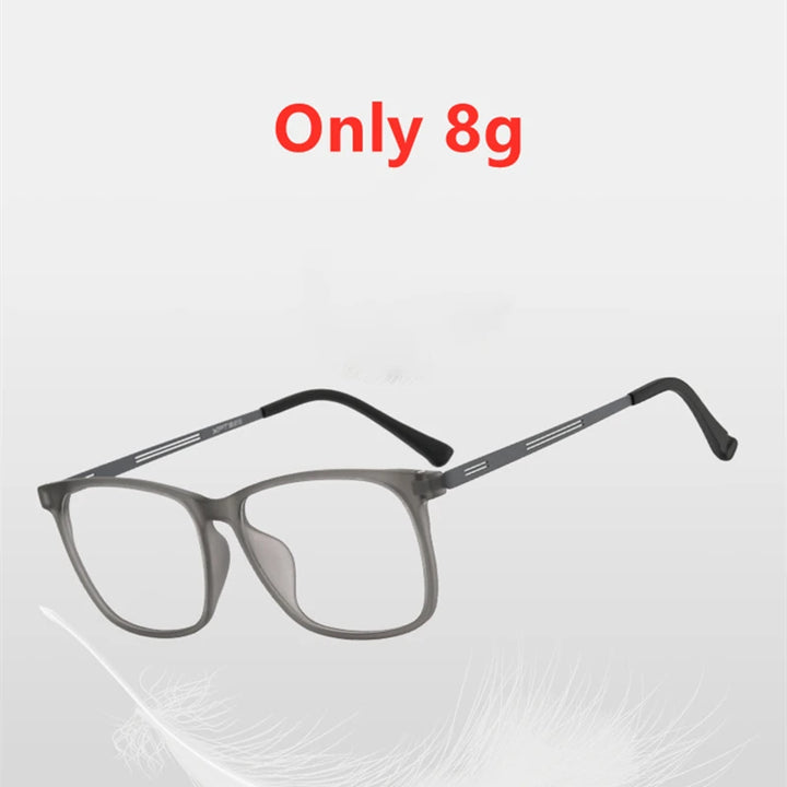 Kocolior Unisex Full Rim Square Tr 90 Titanium Hyperopic Reading Glasses 9825 Reading Glasses Kocolior   