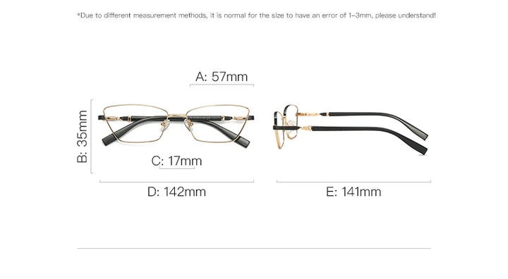 Vicky Unisex Full Rim Square Stainless Steel Reading Glasses 3012 Reading Glasses Vicky