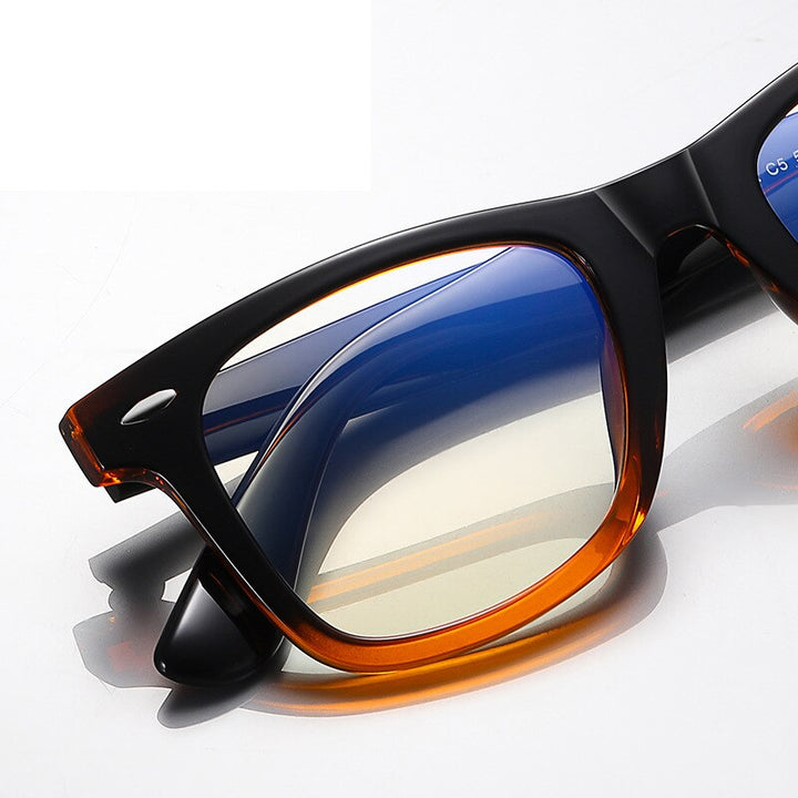 Yimaruili Unisex Full Rim Square Tr 90 Acetate Alloy Eyeglasses  2102 Full Rim Yimaruili Eyeglasses