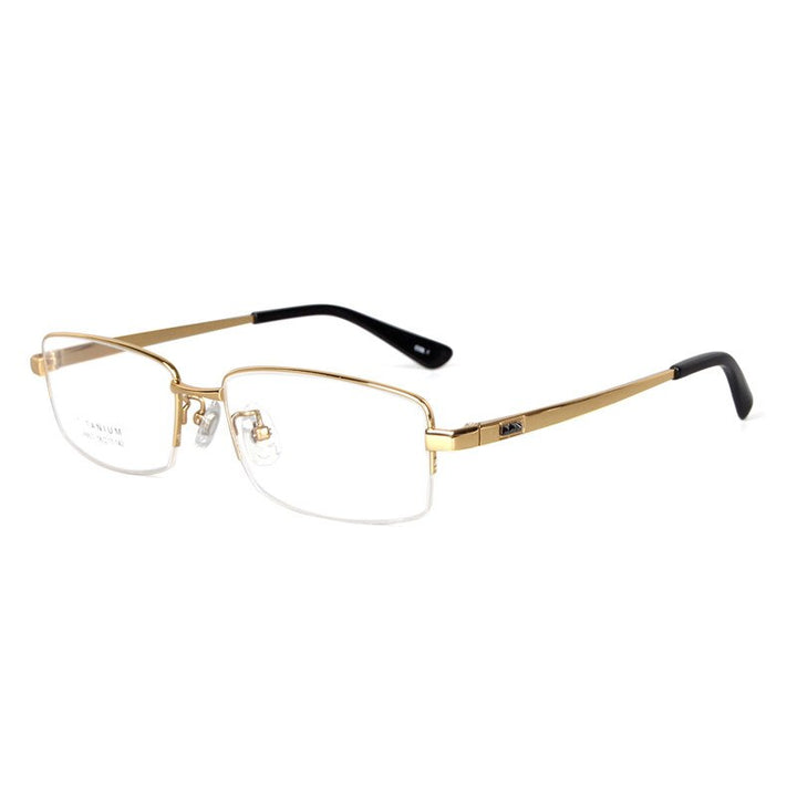 Chashma Men's Semi Rim Square Titanium Eyeglasses 8822 Semi Rim Chashma