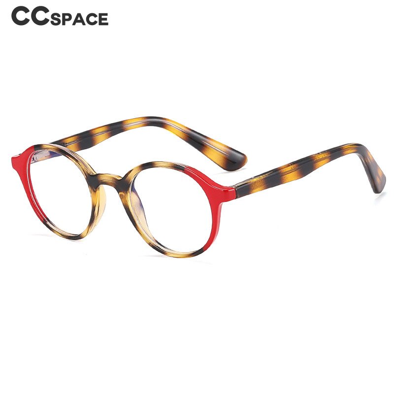 CCspace Unisex Children's Full Rim Round PC Plastic Eyeglasses 56544 Full Rim CCspace