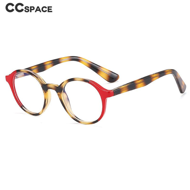 CCspace Unisex Children's Full Rim Round PC Plastic Eyeglasses 56544 Full Rim CCspace
