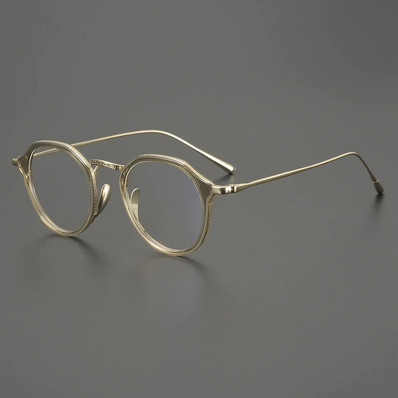 Gatenac Women's Full Rim Oval Acetate Titanium Eyeglasses G1113