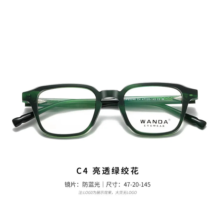 Reven Jate Women's Full Rim Square Tr 90 Alloy Eyeglasses 22246