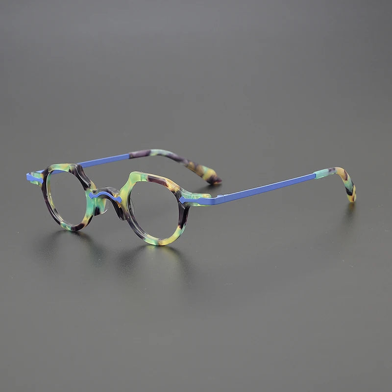 Nobler Unisex Full Rim Brow Line Round Acetate Eyeglasses 1941 Full Rim Nobler C2