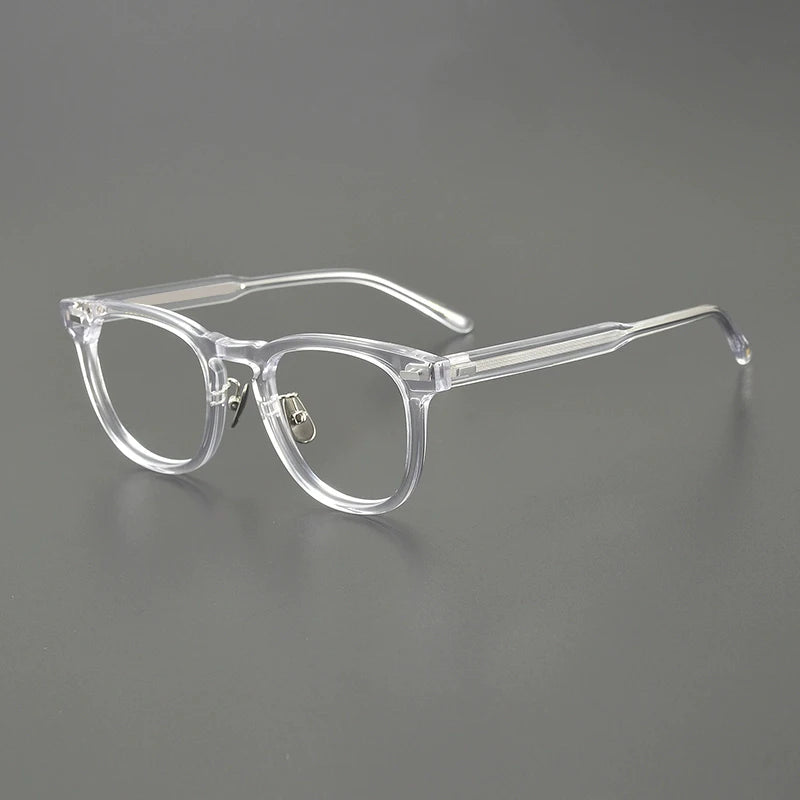 Black Mask Unisex Full Rim Square Acetate Eyeglasses 14422 Full Rim Black Mask Crystal