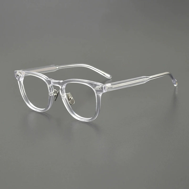 Black Mask Unisex Full Rim Square Acetate Eyeglasses 14422 Full Rim Black Mask Crystal