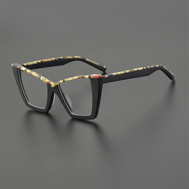 Nobler Unisex Full Rim Square Cat Eye Matte Acetate Eyeglasses 19290 Full Rim Nobler C3