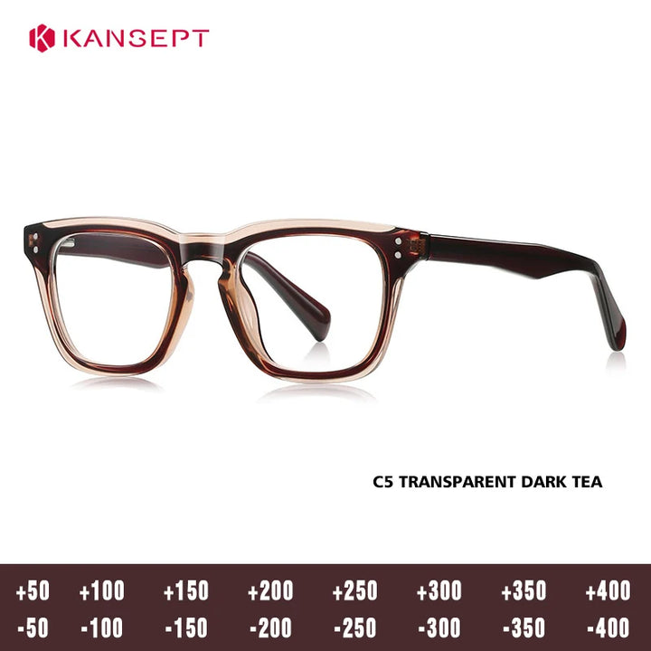 Kansept Unisex Full Rim Square Tr 90 Alloy Reading Glasses 67022