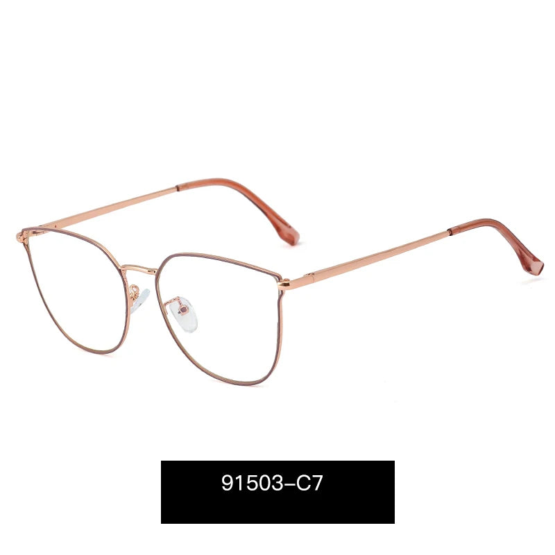 Handoer Women's Full Rim Square Tr 90 Alloy Eyeglasses 91503