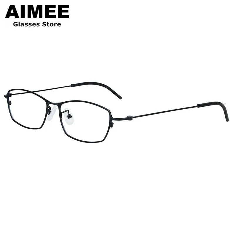 Aimee Unisex Full Rim Square Titanium Eyeglasses 422509