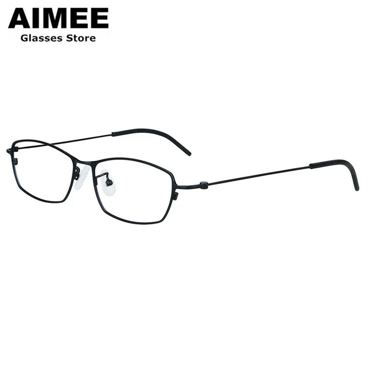 Aimee Unisex Full Rim Square Titanium Eyeglasses 422509
