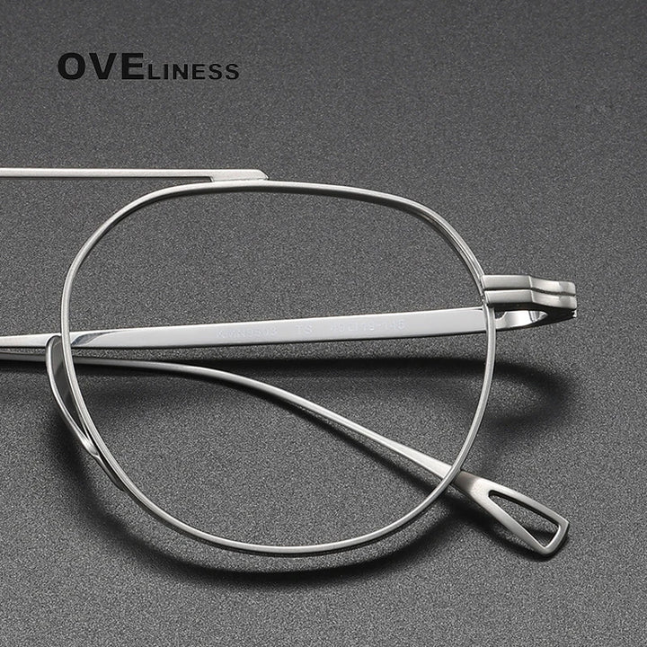 Oveliness Unisex Full Rim Flat Top Square Titanium Eyeglasses 9503 Full Rim Oveliness