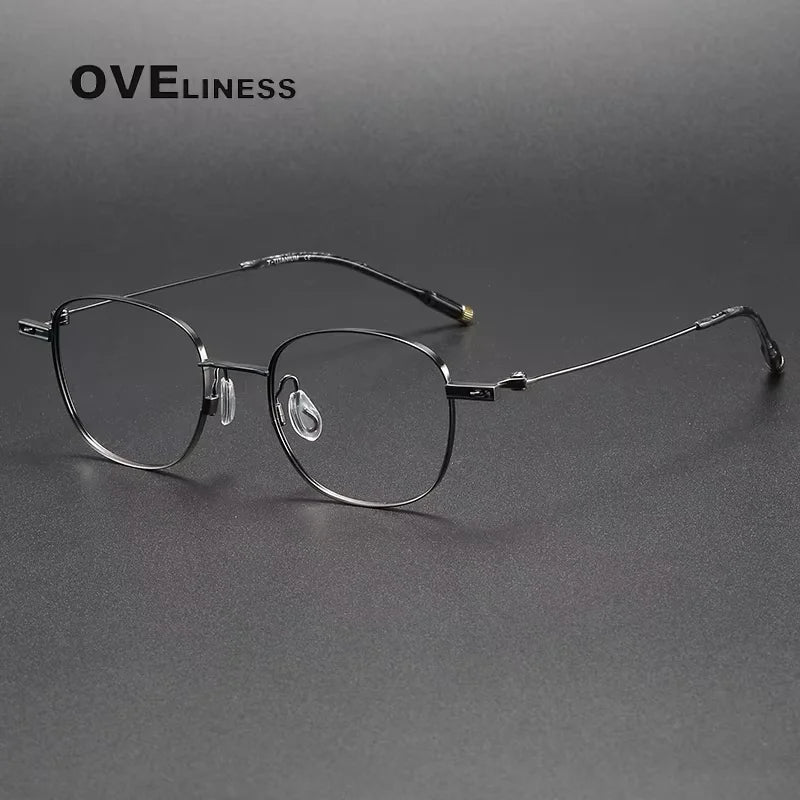 Oveliness Women's Full Rim Polygon Square Titanium Eyeglasses 202034